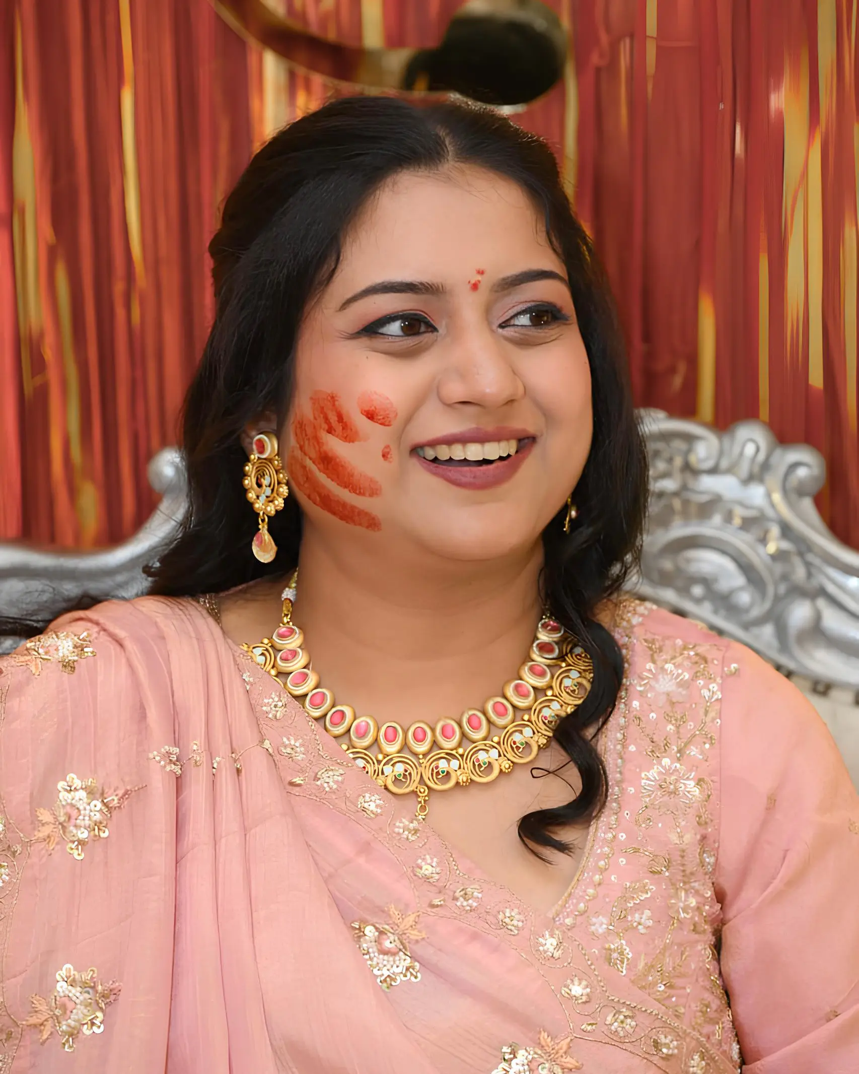 Baby shower makeup look by HB Studio Ahmedabad