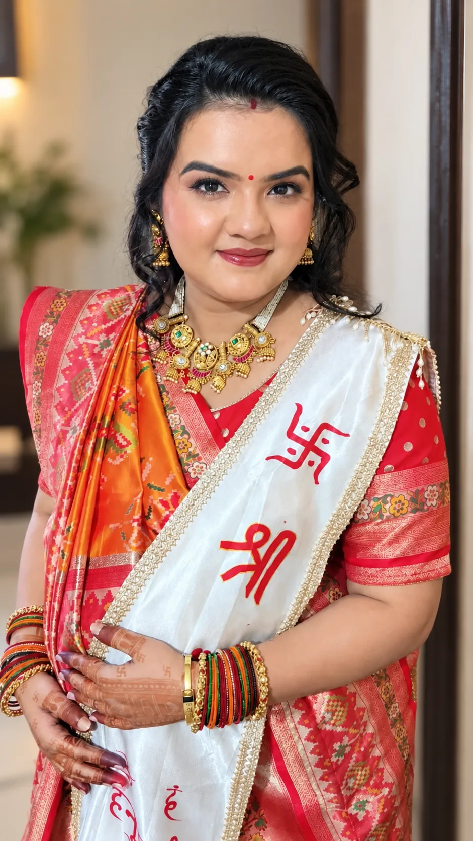 Baby shower makeup look by HB Studio Ahmedabad